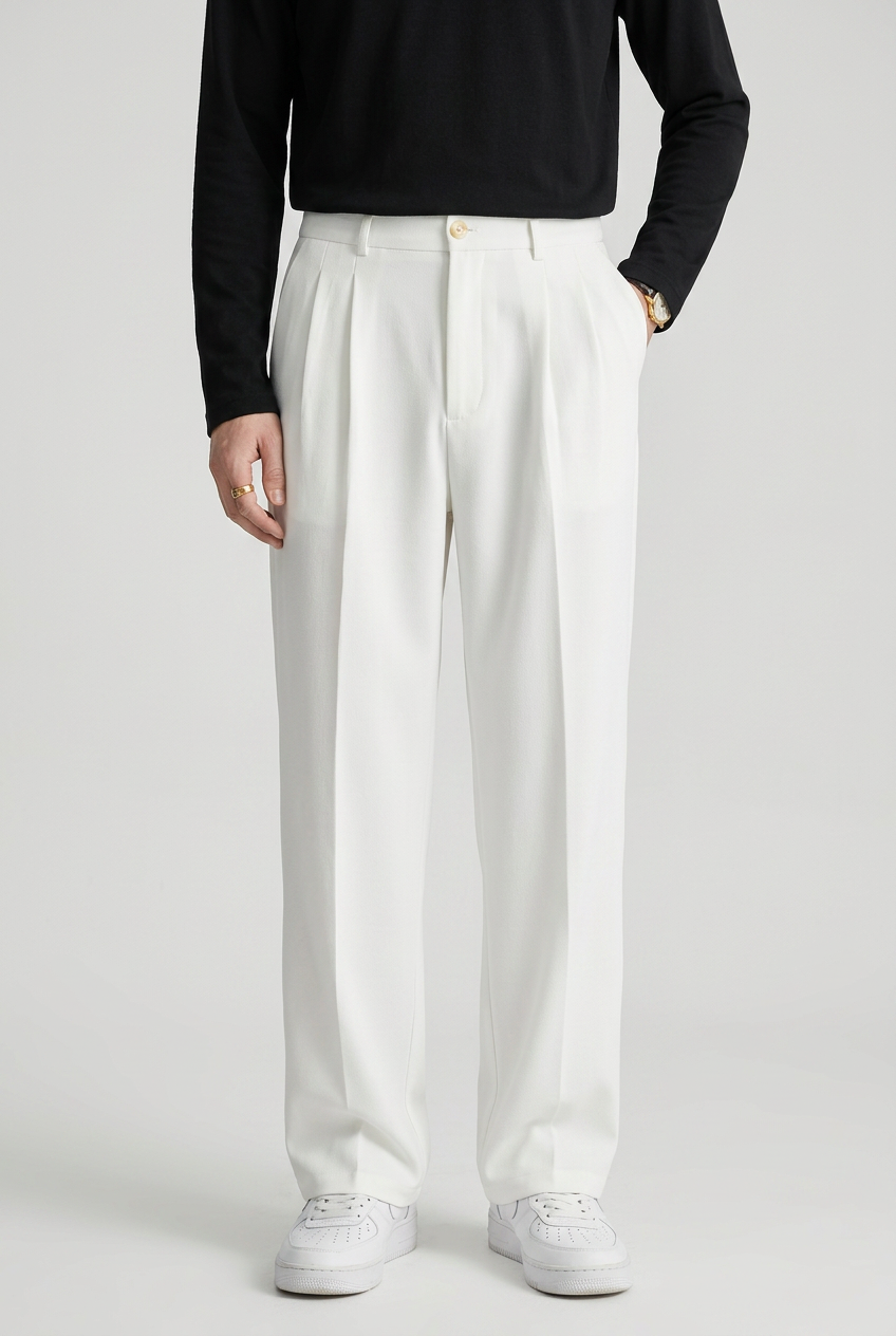 Men's Dress Pants | Pleated Front High Waist - 5