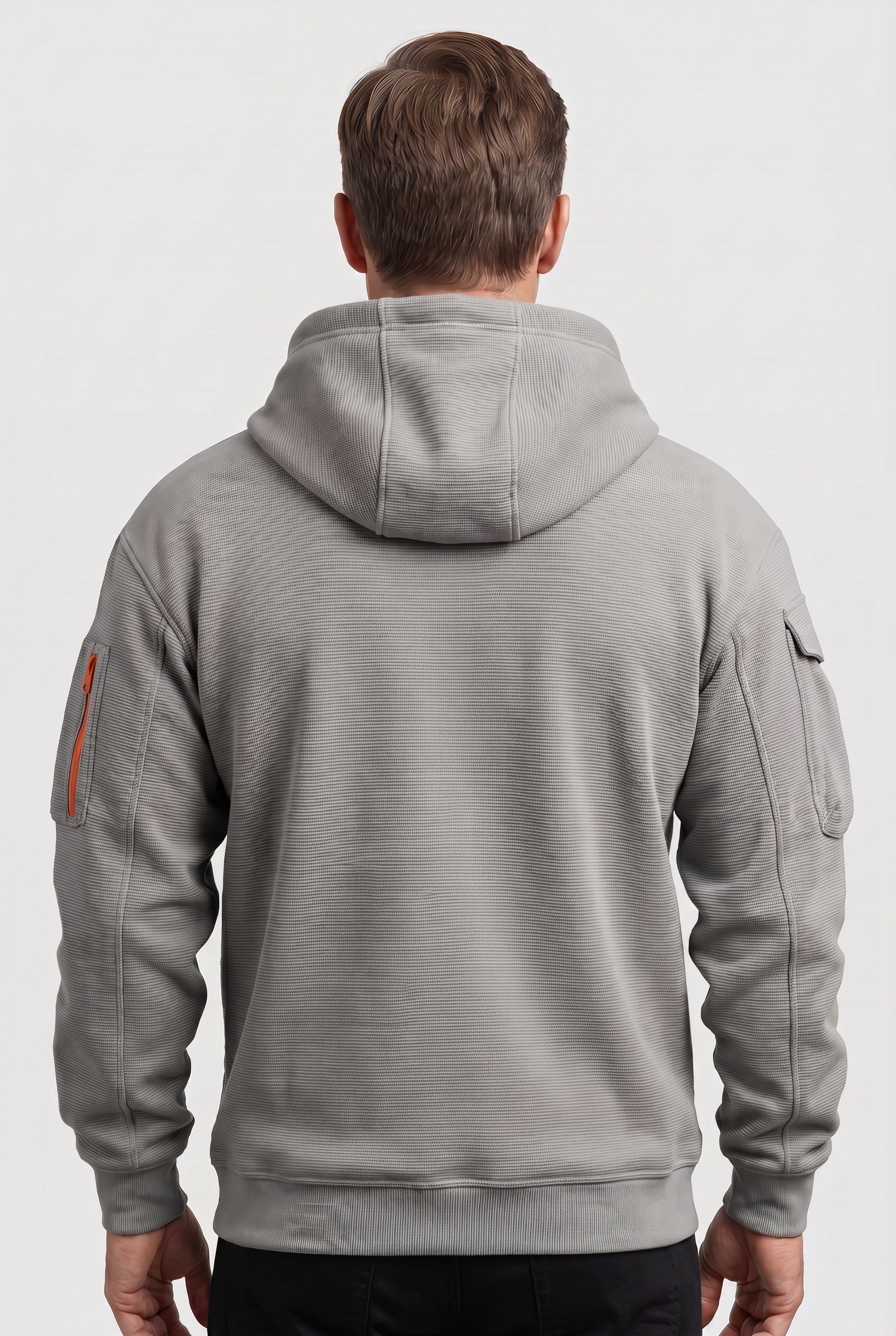 Men's Hoodie | Quarter Zip with Zipped Pockets - 2