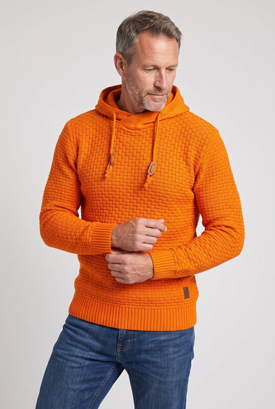 Men's Hoodie | Waffle Texture Crossover Hood - 14
