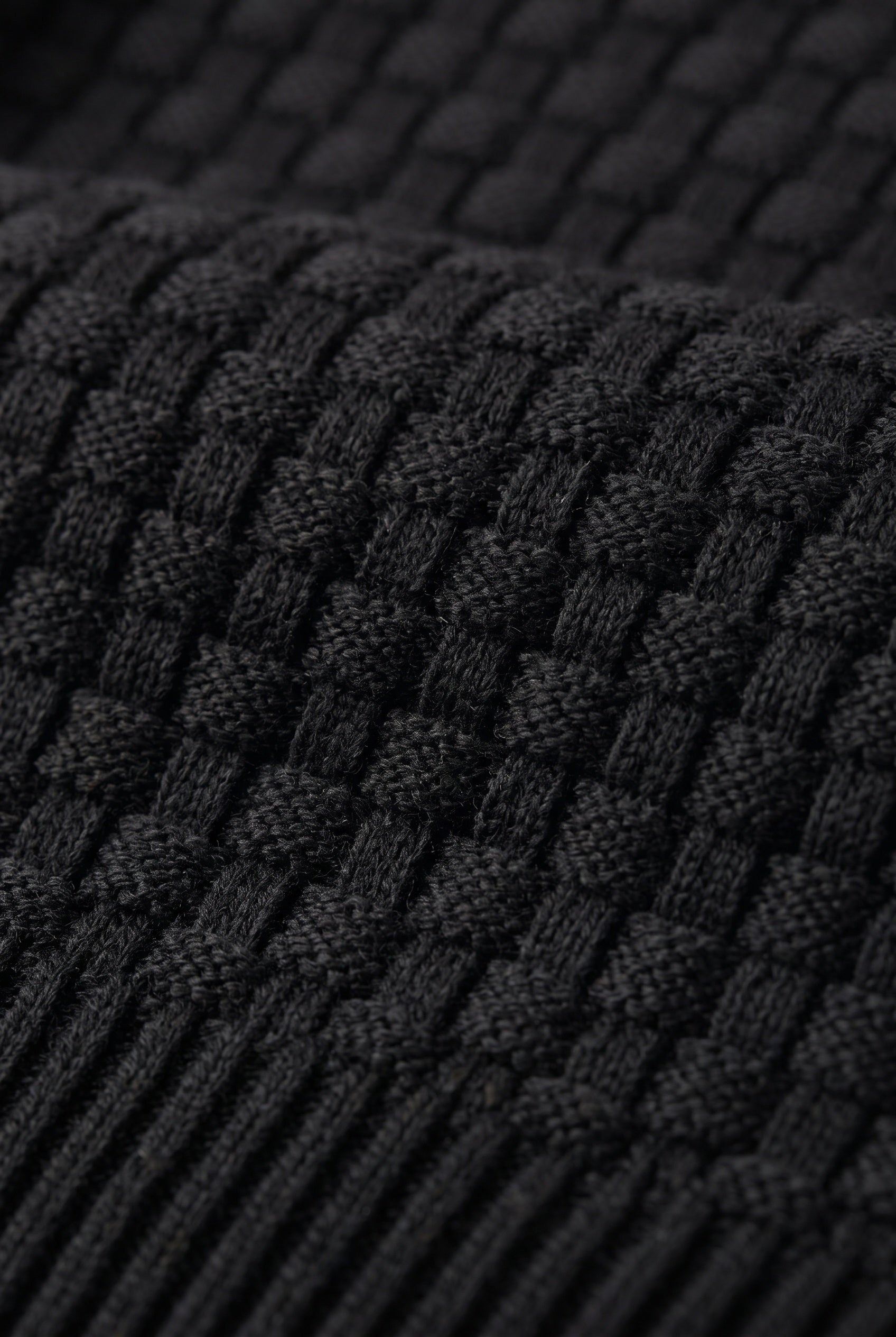 Men's Hoodie | Waffle Texture Crossover Hood - 4