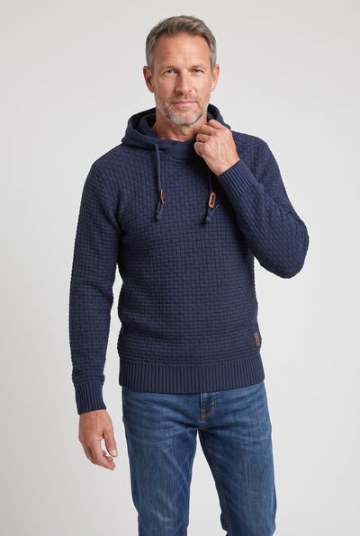 Men's Hoodie | Waffle Texture Crossover Hood - 8