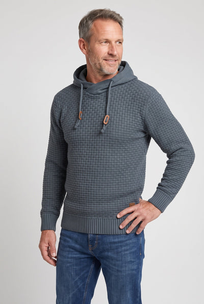 Men's Hoodie | Waffle Texture Crossover Hood - 9