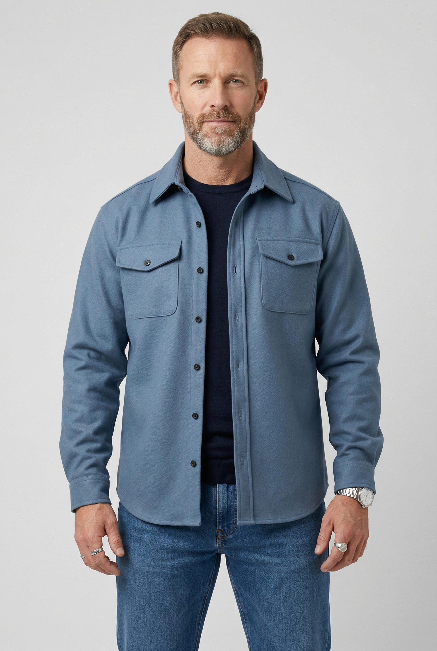 Men's Jacket | Flap Chest Pockets Buttoned Cuffs - 1