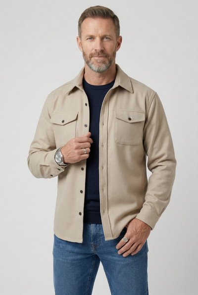 Men's Jacket | Flap Chest Pockets Buttoned Cuffs - 5
