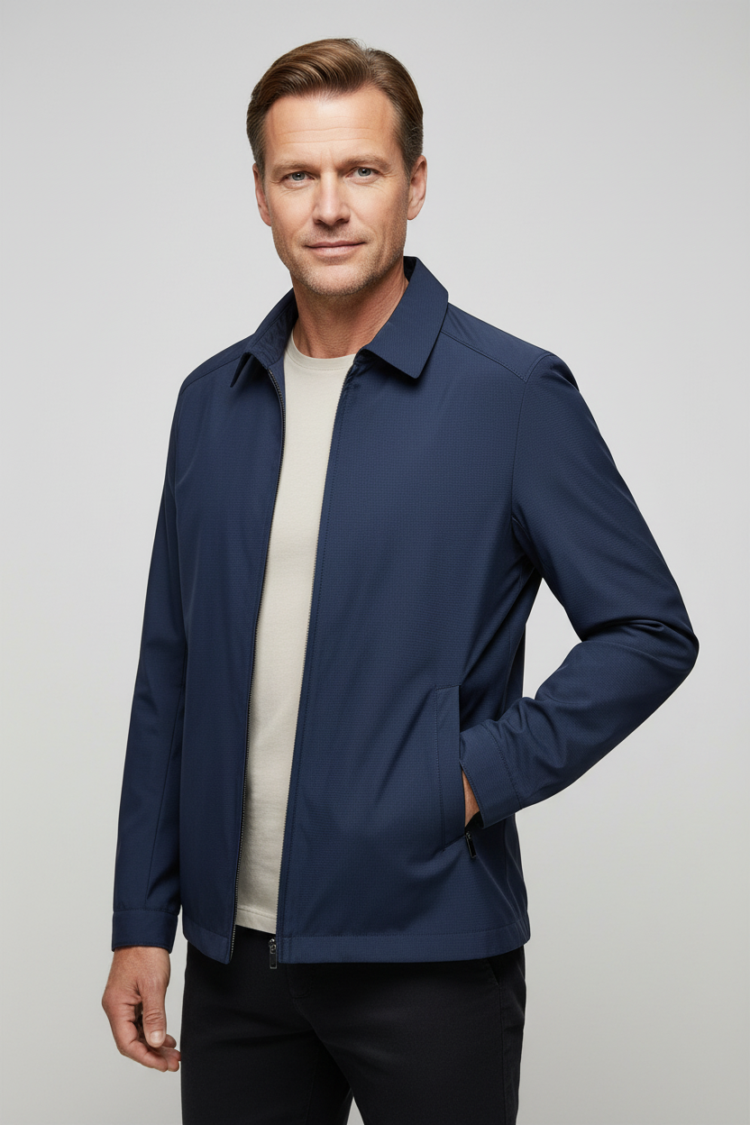 Men's Jacket | Harrington Zip Front Check Lining - 6