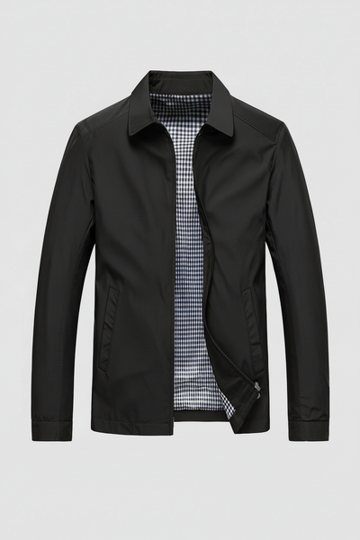 Men's Jacket | Harrington Zip Front Check Lining - 8