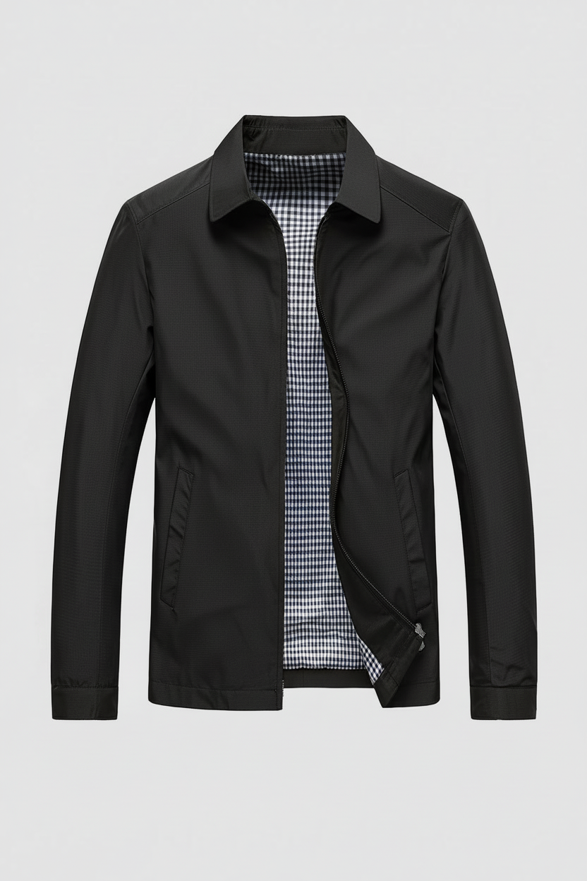 Men's Jacket | Harrington Zip Front Check Lining - 8