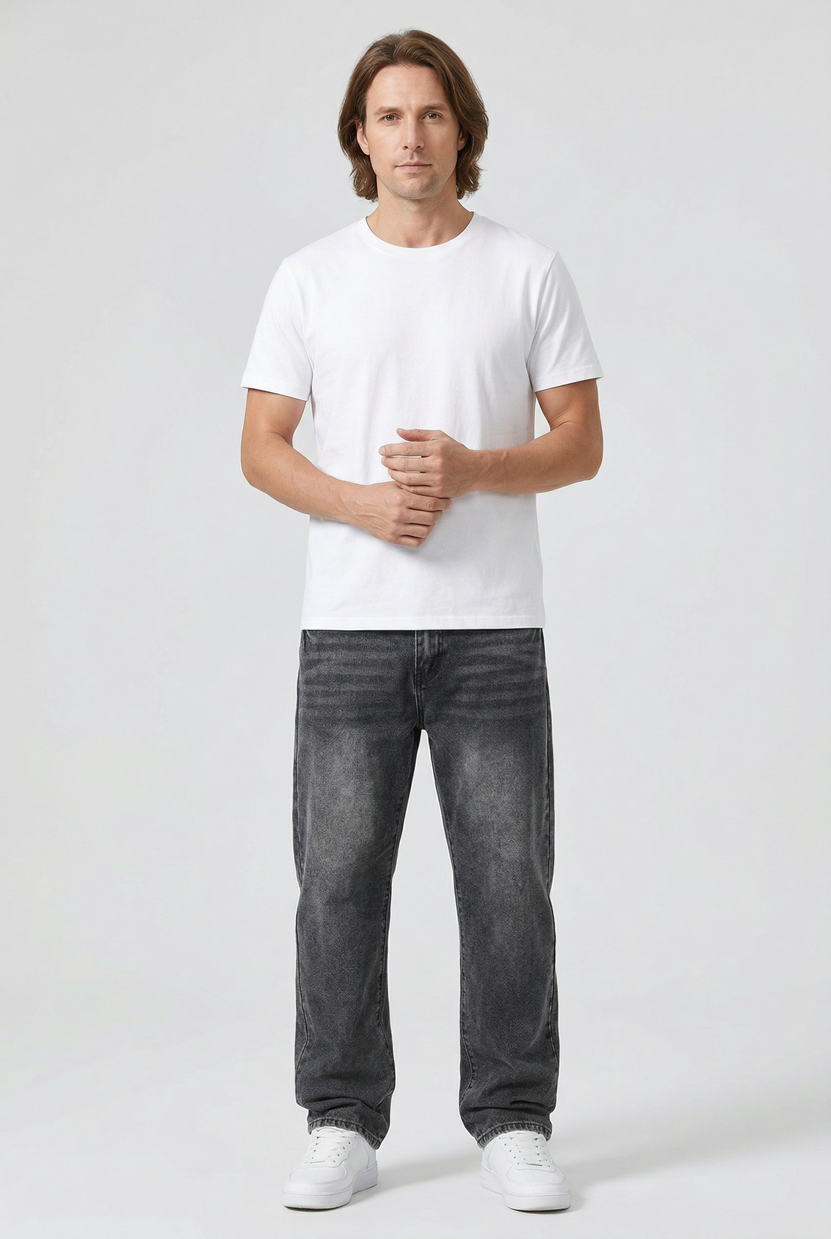 Men's Jeans | Loose Fit Washed Straight Leg - 2