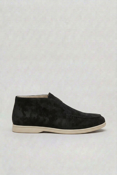 Men's Loafers | High Top Suede-Look Pull-On - 1