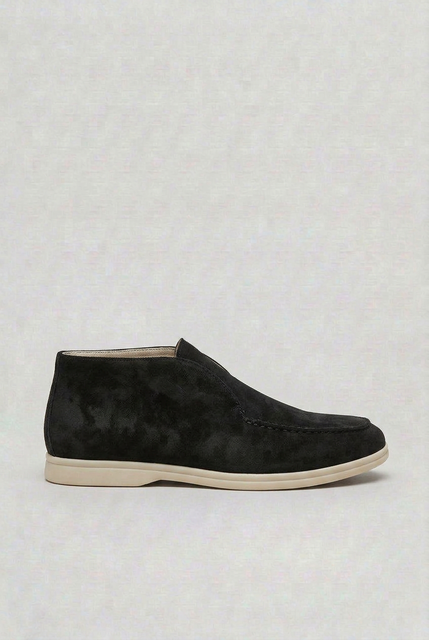 Men's Loafers | High Top Suede-Look Pull-On - 1