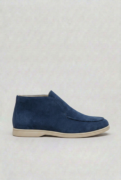 Men's Loafers | High Top Suede-Look Pull-On - 6