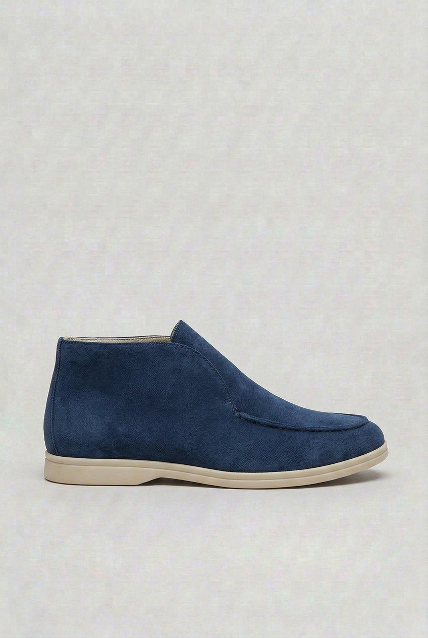 Men's Loafers | High Top Suede-Look Pull-On - 6