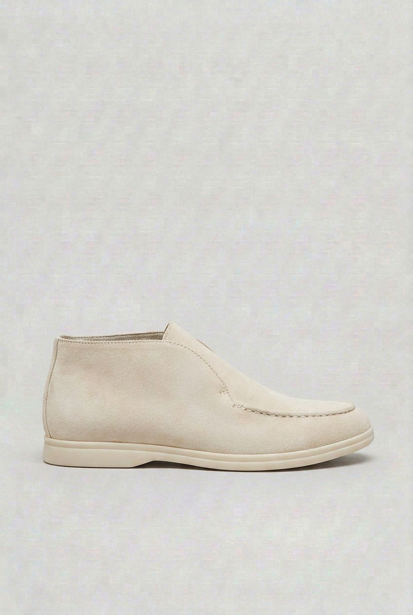 Men's Loafers | High Top Suede-Look Pull-On - 8