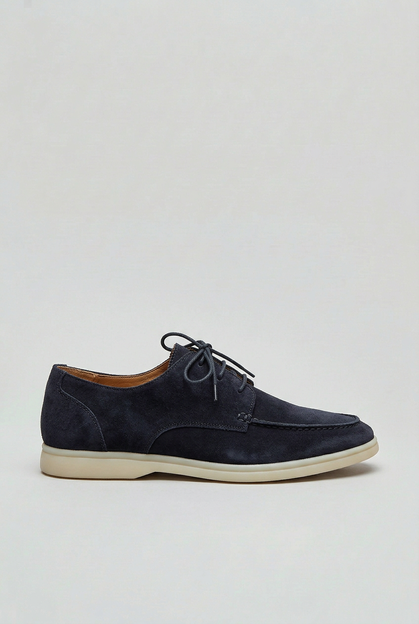 Men's Loafers | Lace-Up Suede-Look with Cup Sole - 1