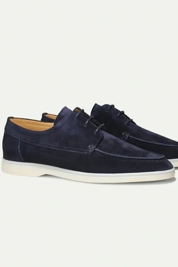 Men's Loafers | Lace-Up Suede-Look with Cup Sole - 3