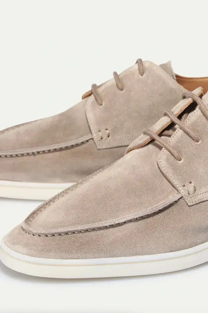 Men's Loafers | Lace-Up Suede-Look with Cup Sole - 8