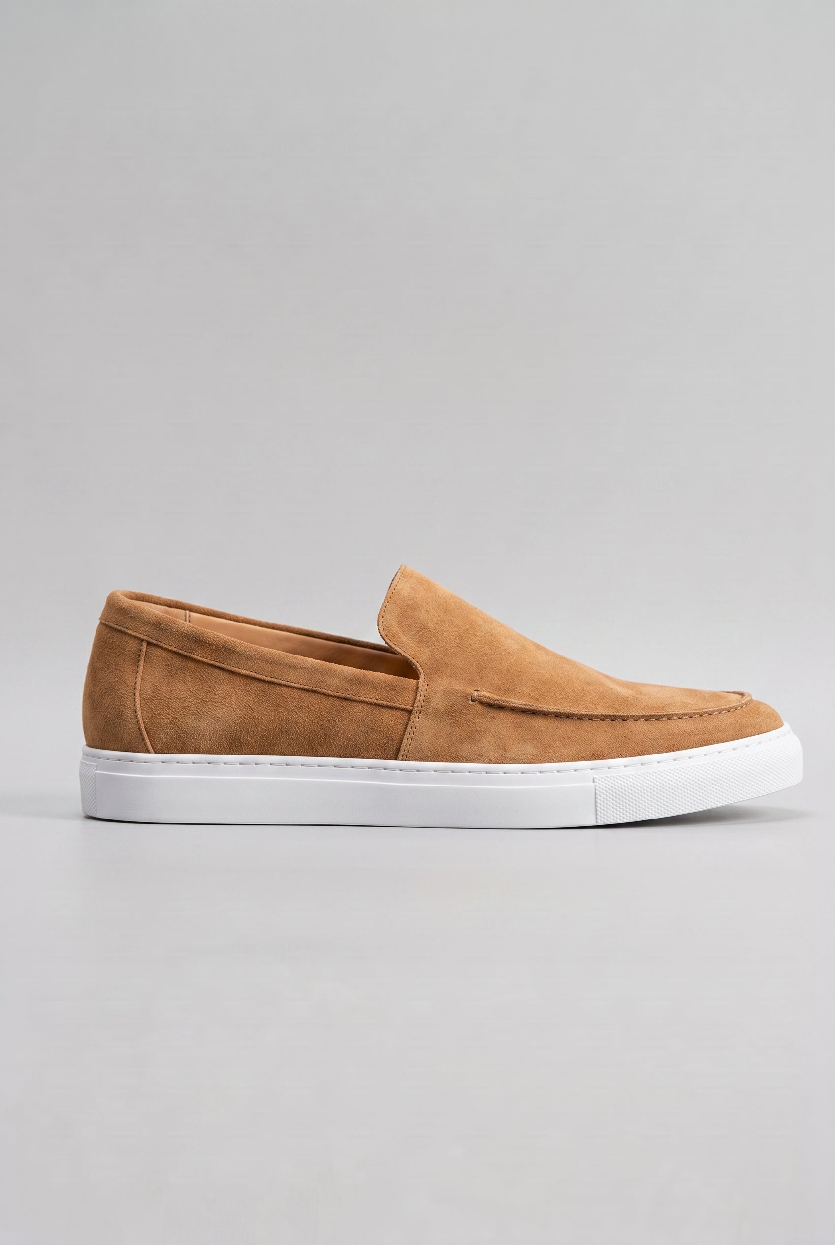 Men's Loafers | Slip-On with Chunky Platform Sole - Light Brown