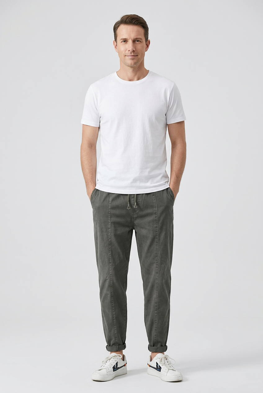 Men's Pants | Pull On Tapered with Rolled Hem - 2