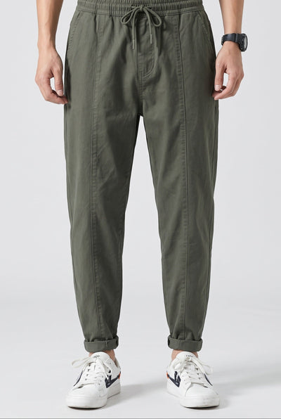 Men's Pants | Tapered Drawstring Elastic Waist - 1