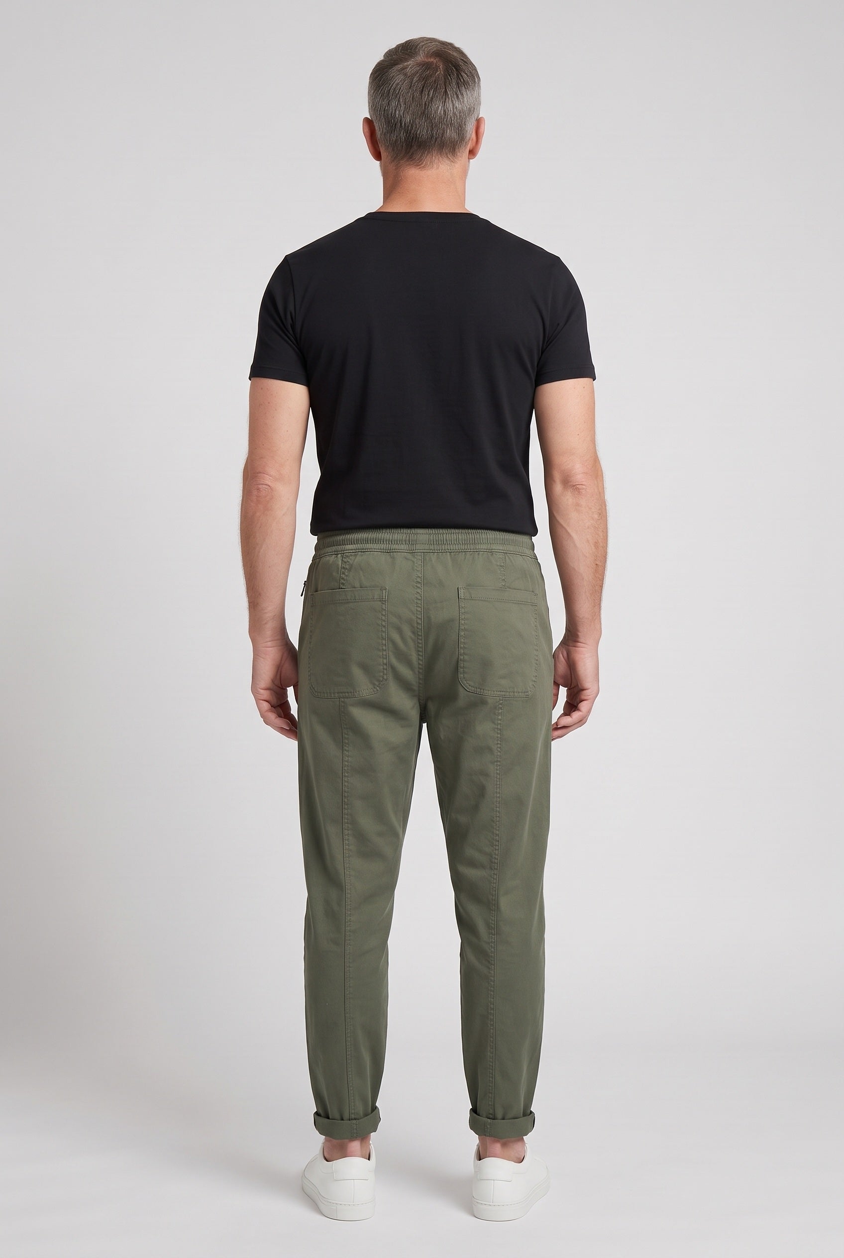 Men's Pants | Tapered Drawstring Elastic Waist - 3