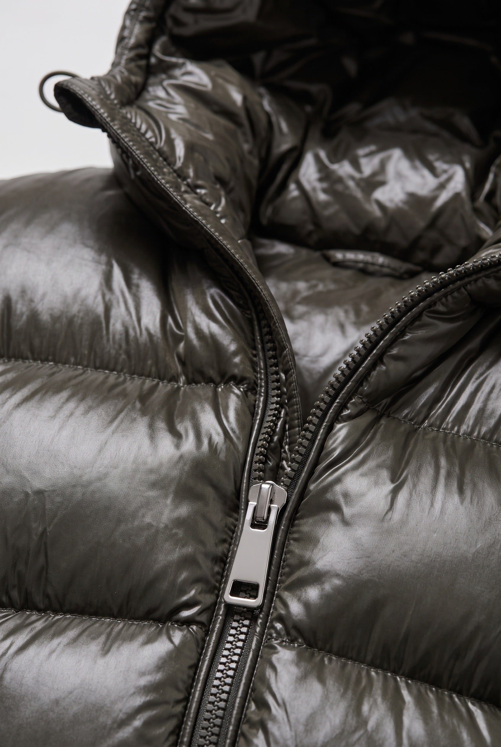 Men's Puffer Jacket | Drawcord Hood Elastic Cuffs - 3