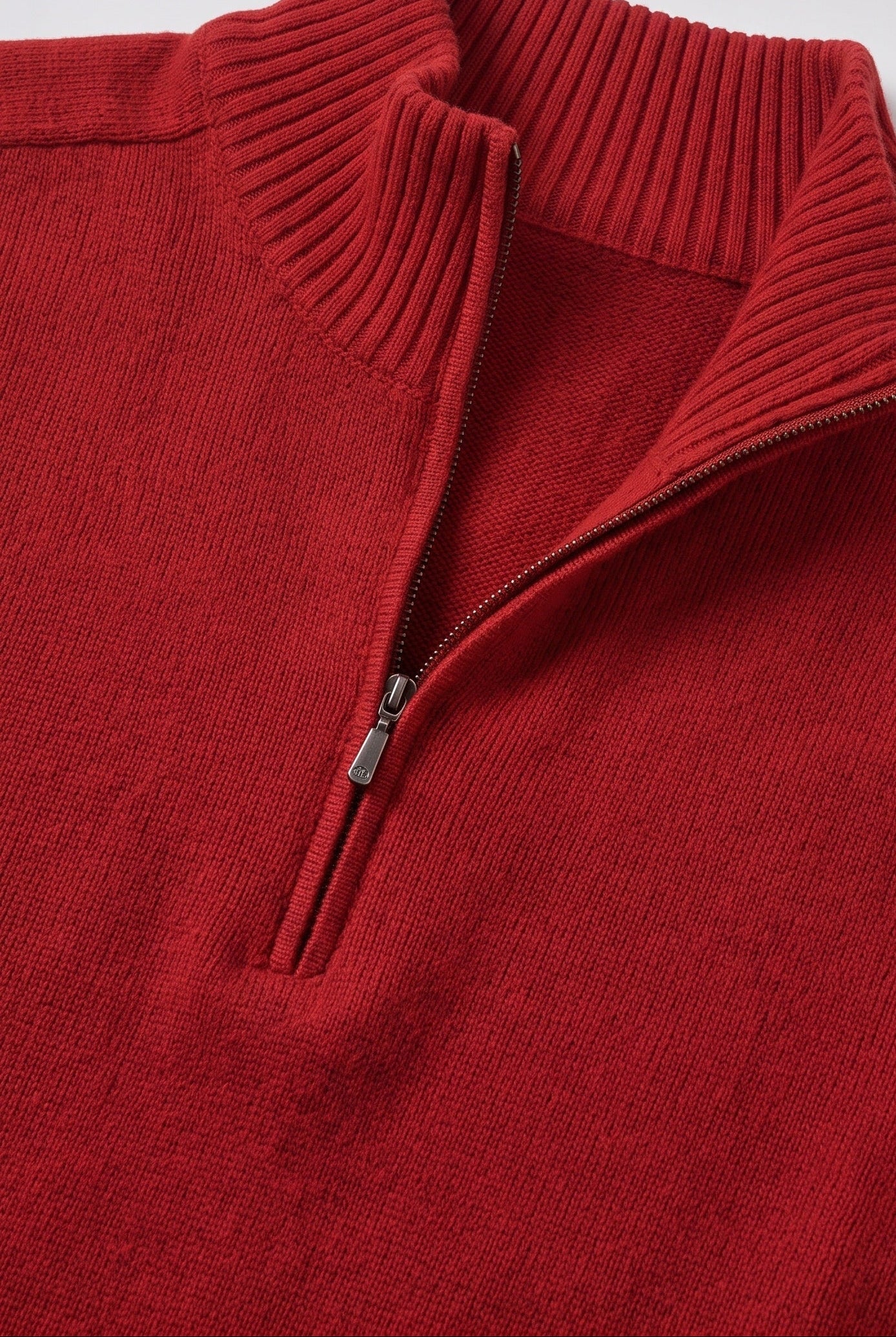 Men's Quarter Zip Sweater | Fine Knit Stand Collar - 3