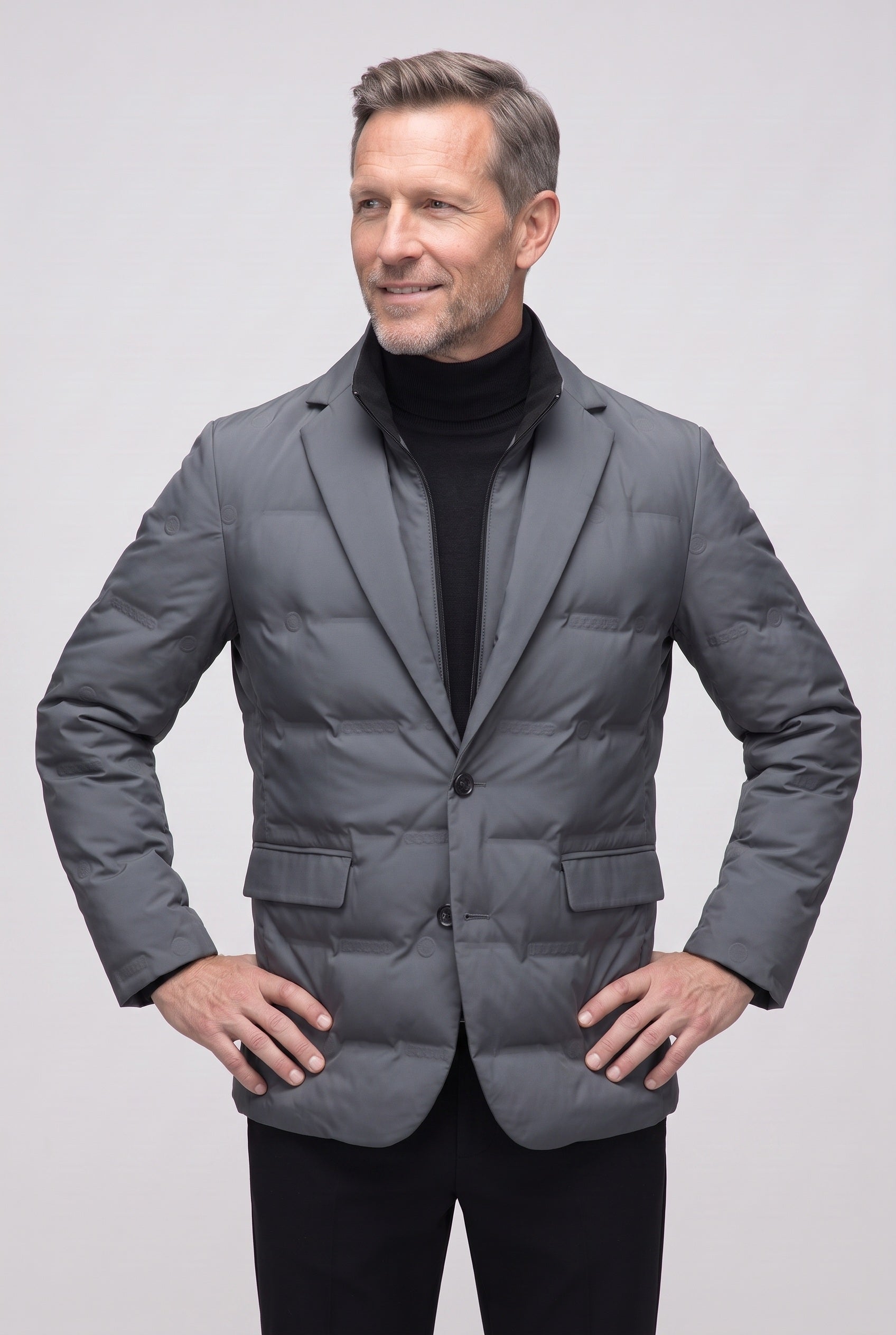 Men's Quilted Jacket | Two Button Flap Pockets - 5