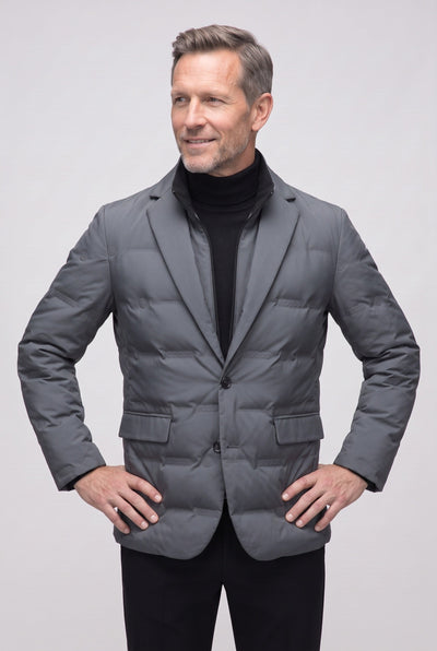Men's Quilted Jacket | Two Button Flap Pockets - 5