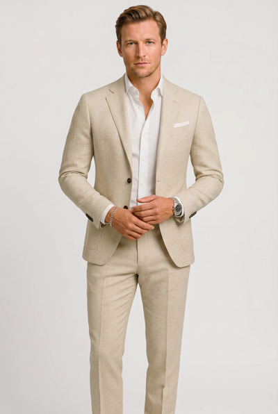 Men's Suit | Notch Lapel Two Button Straight Leg - 5