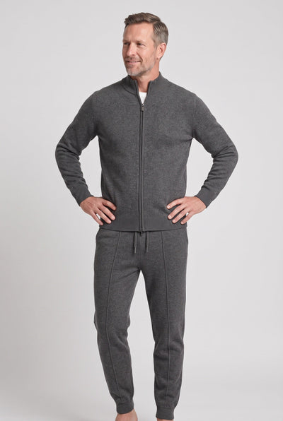 Men's Tracksuit | Knit Zip Front with Funnel Neck - 5