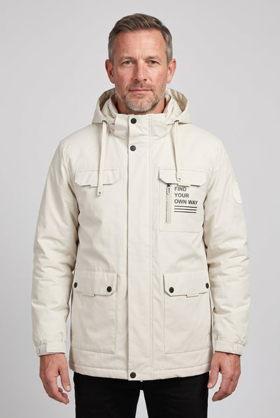 Men's Waterproof Jacket | Detachable Hood Flap Pockets - 1