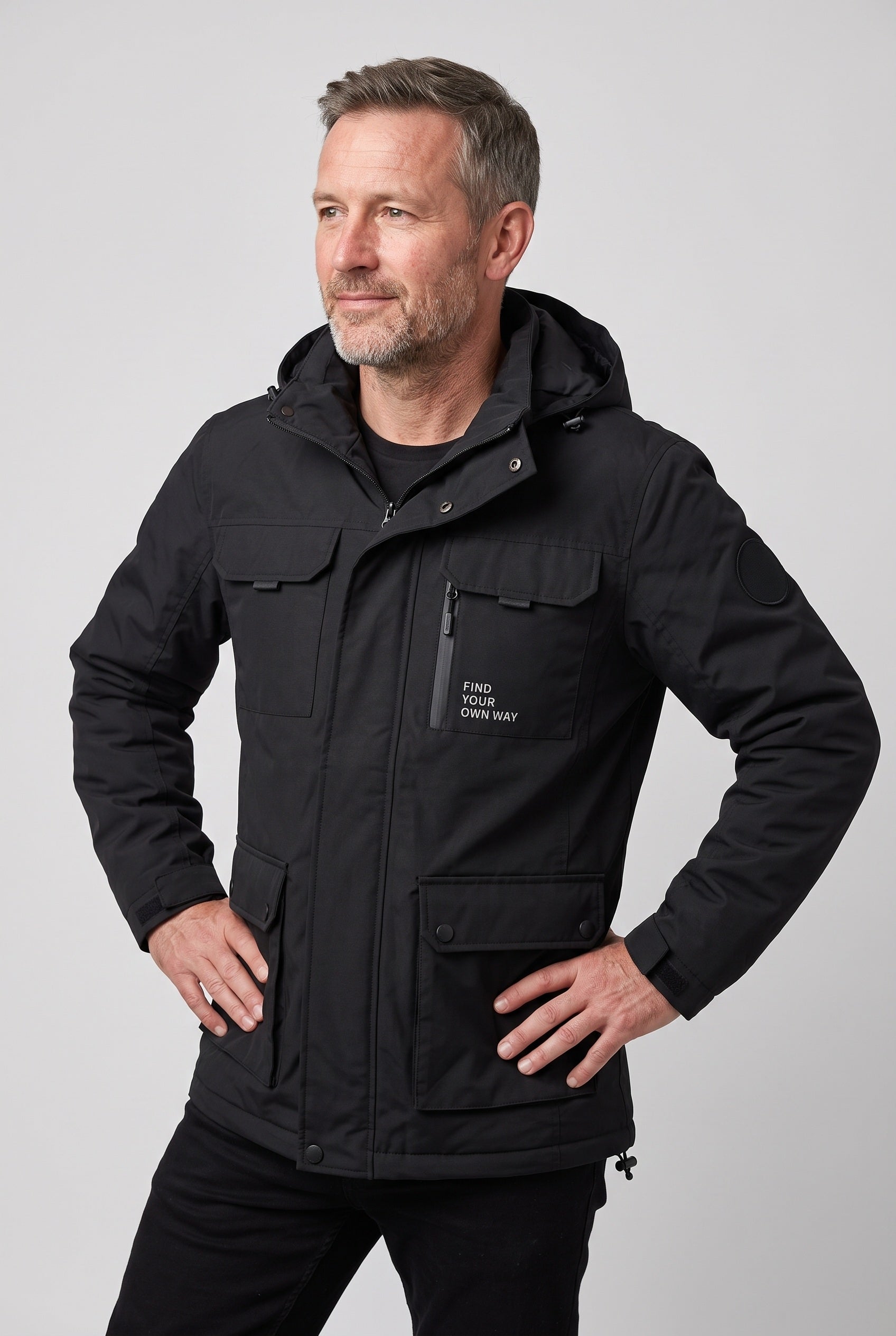 Men's Waterproof Jacket | Detachable Hood Flap Pockets - 7