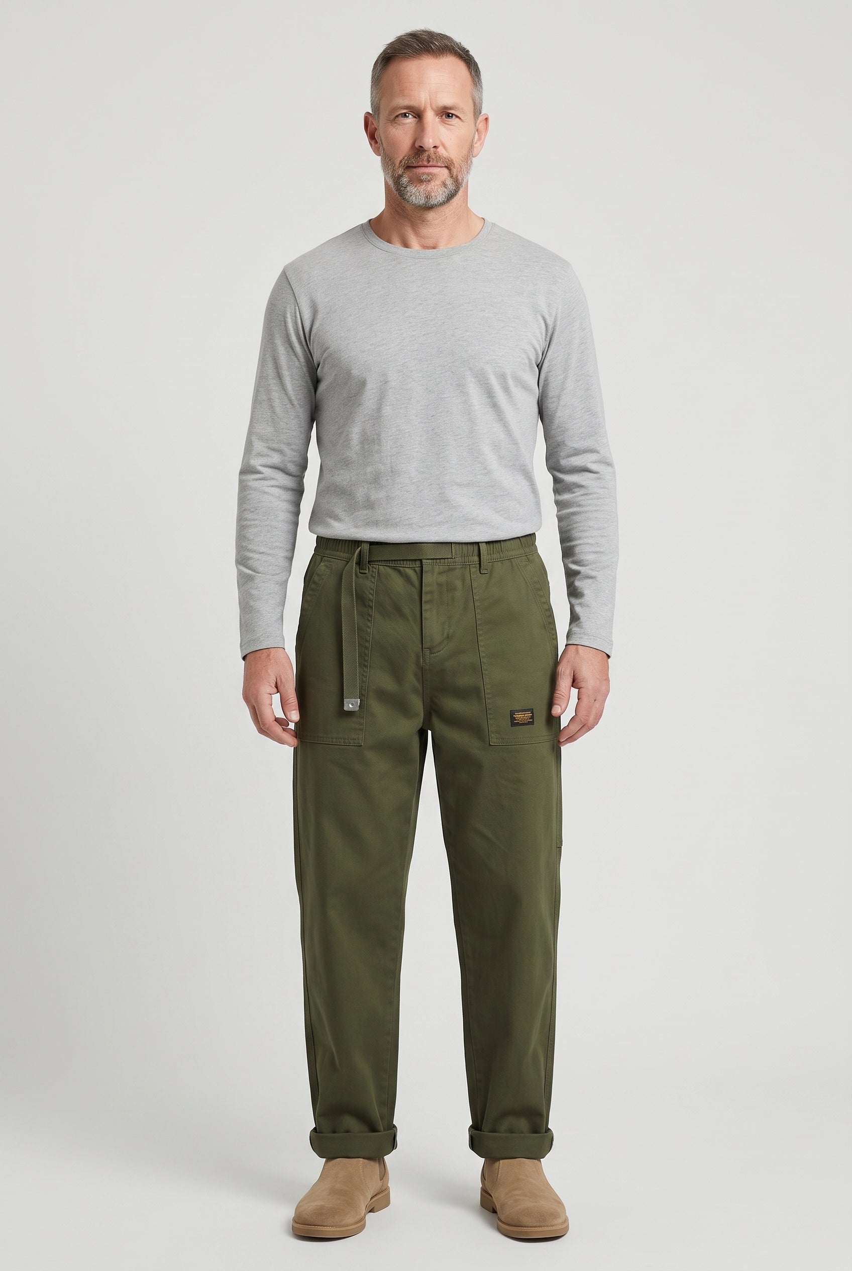 Men's Work Pants | Straight Leg Patch Pockets - 2