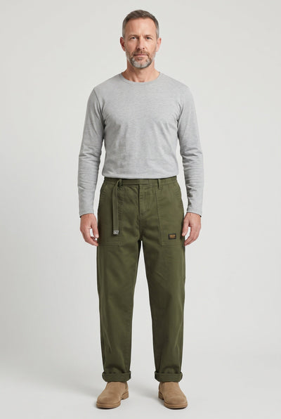 Men's Work Pants | Straight Leg Patch Pockets - 2