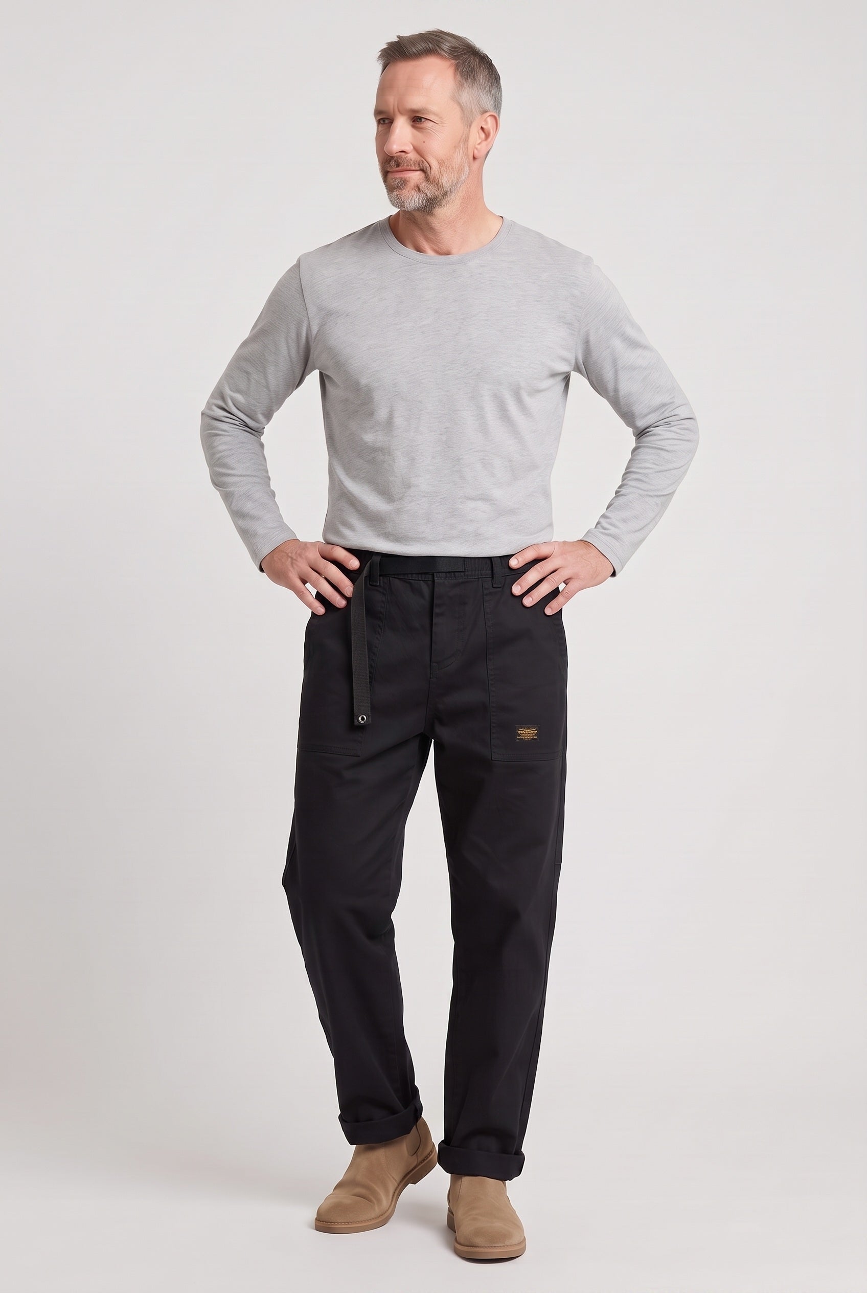 Men's Work Pants | Straight Leg Patch Pockets - 5