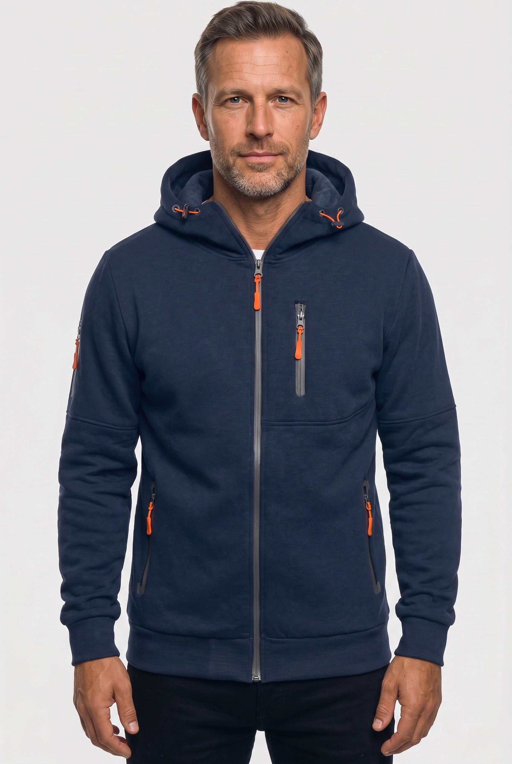 Men's Zip Up Hoodie | Multiple Zipped Pockets - 1