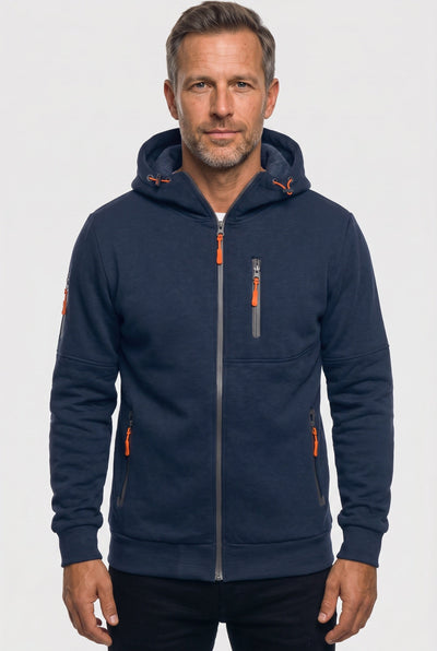 Men's Zip Up Hoodie | Multiple Zipped Pockets - 1