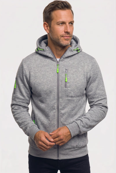 Men's Zip Up Hoodie | Multiple Zipped Pockets - 6