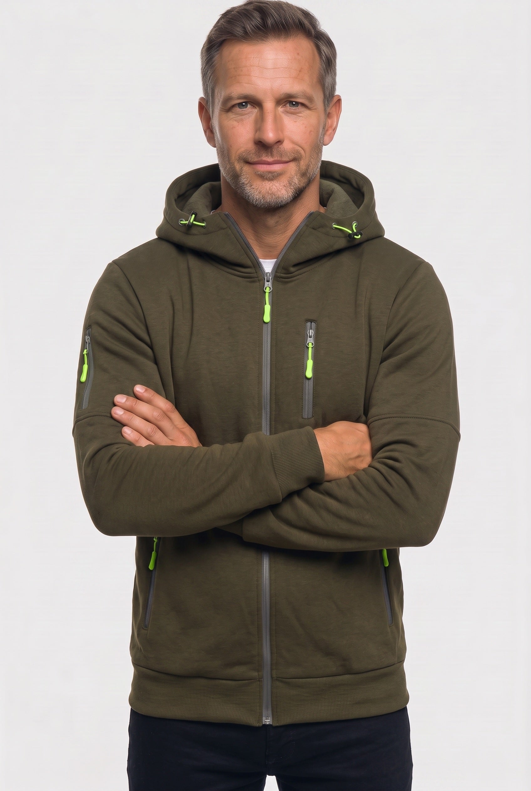 Men's Zip Up Hoodie | Multiple Zipped Pockets - 9