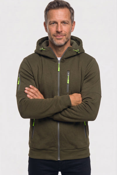 Men's Zip Up Hoodie | Multiple Zipped Pockets - 9