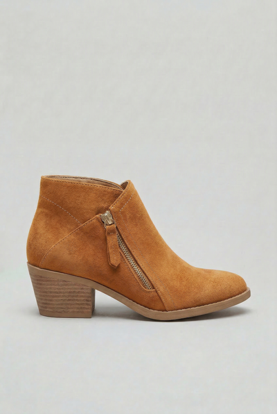 Women's Ankle Boots | Side Zip Block Heel - 5