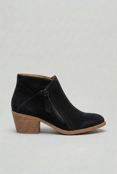 Women's Ankle Boots | Side Zip Block Heel - 6