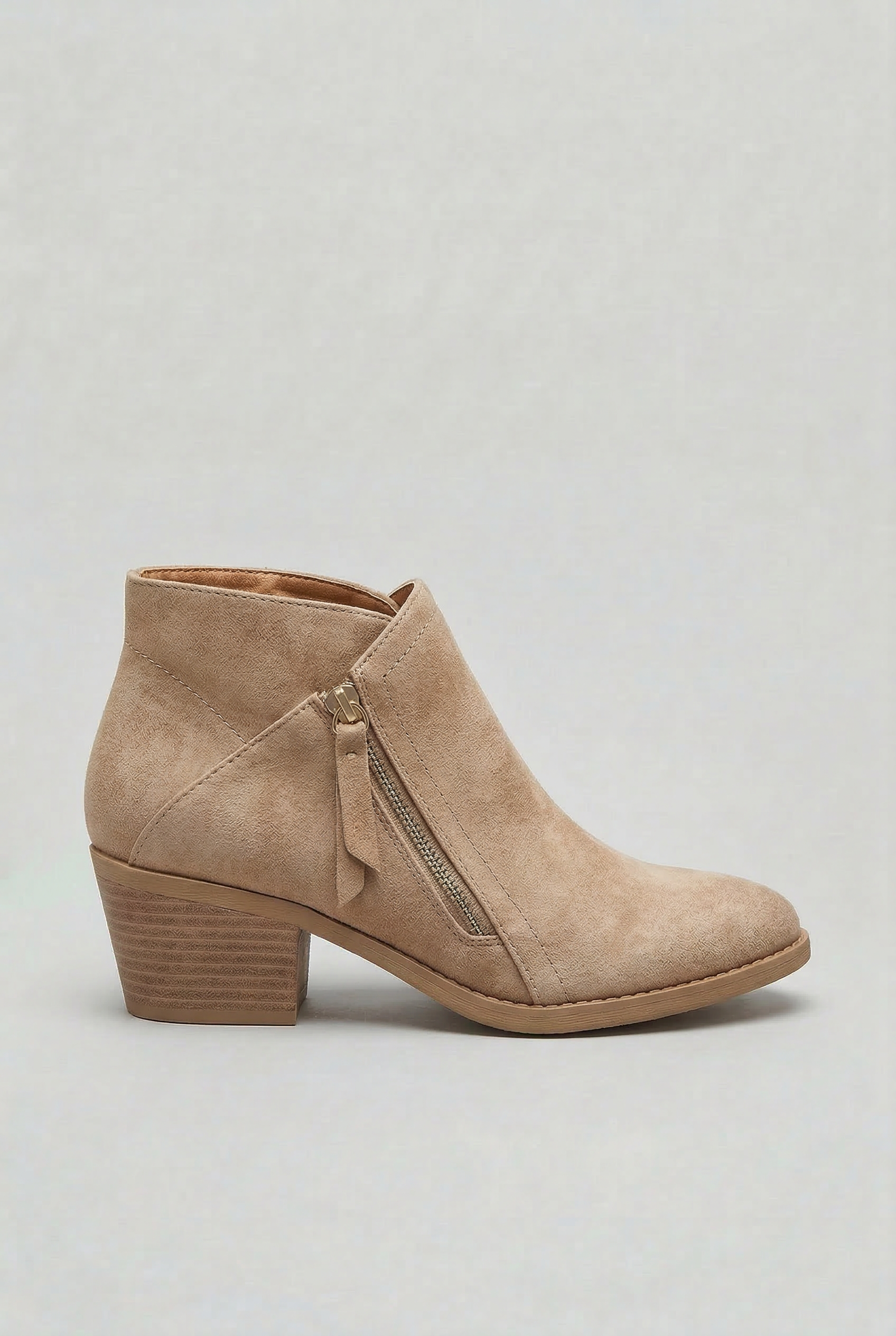 Women's Ankle Boots | Side Zip Block Heel - 7