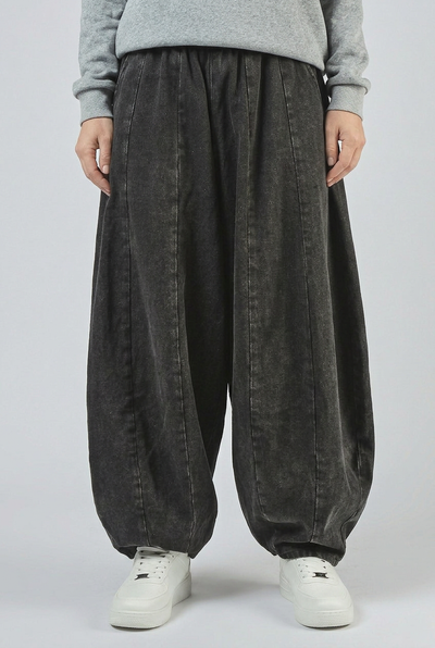 Women's Baggy Pants | Balloon Leg Elastic Waist - 1