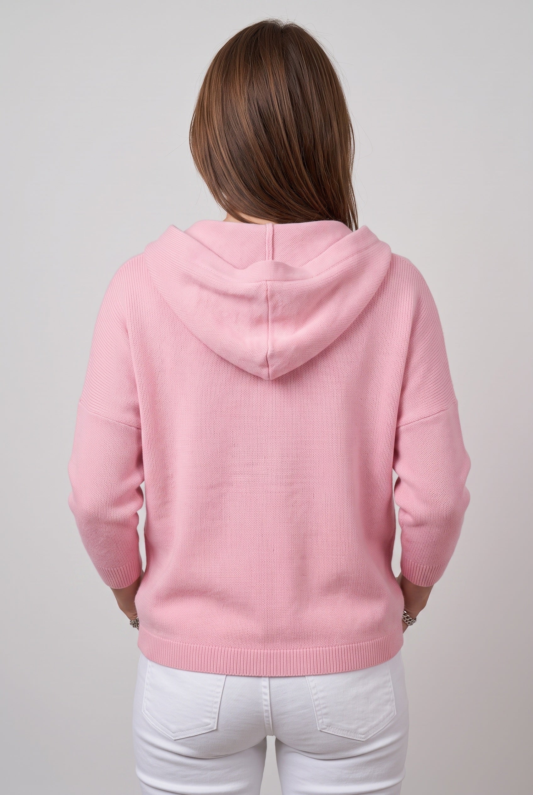 Women's Cardigan | Hooded Button Front Drop Shoulder - 2