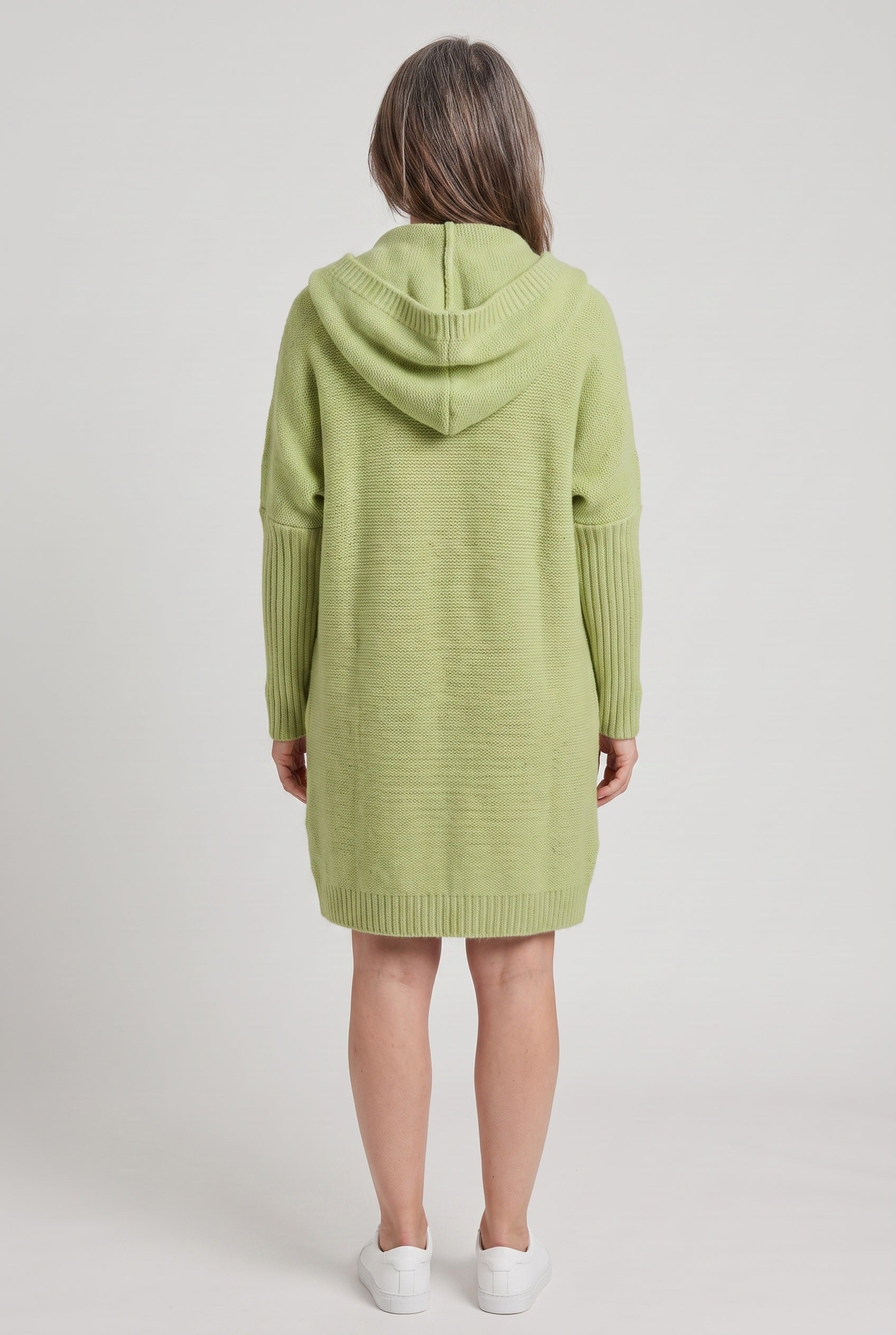 Women's Cardigan | Hooded Longline Open Front - 2