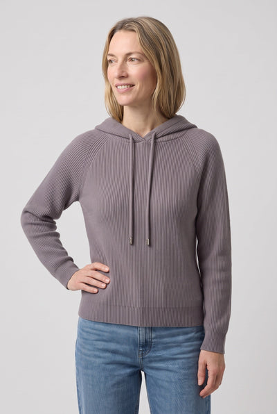 Women's Hoodie | Ribbed Knit with Drawcord - 11
