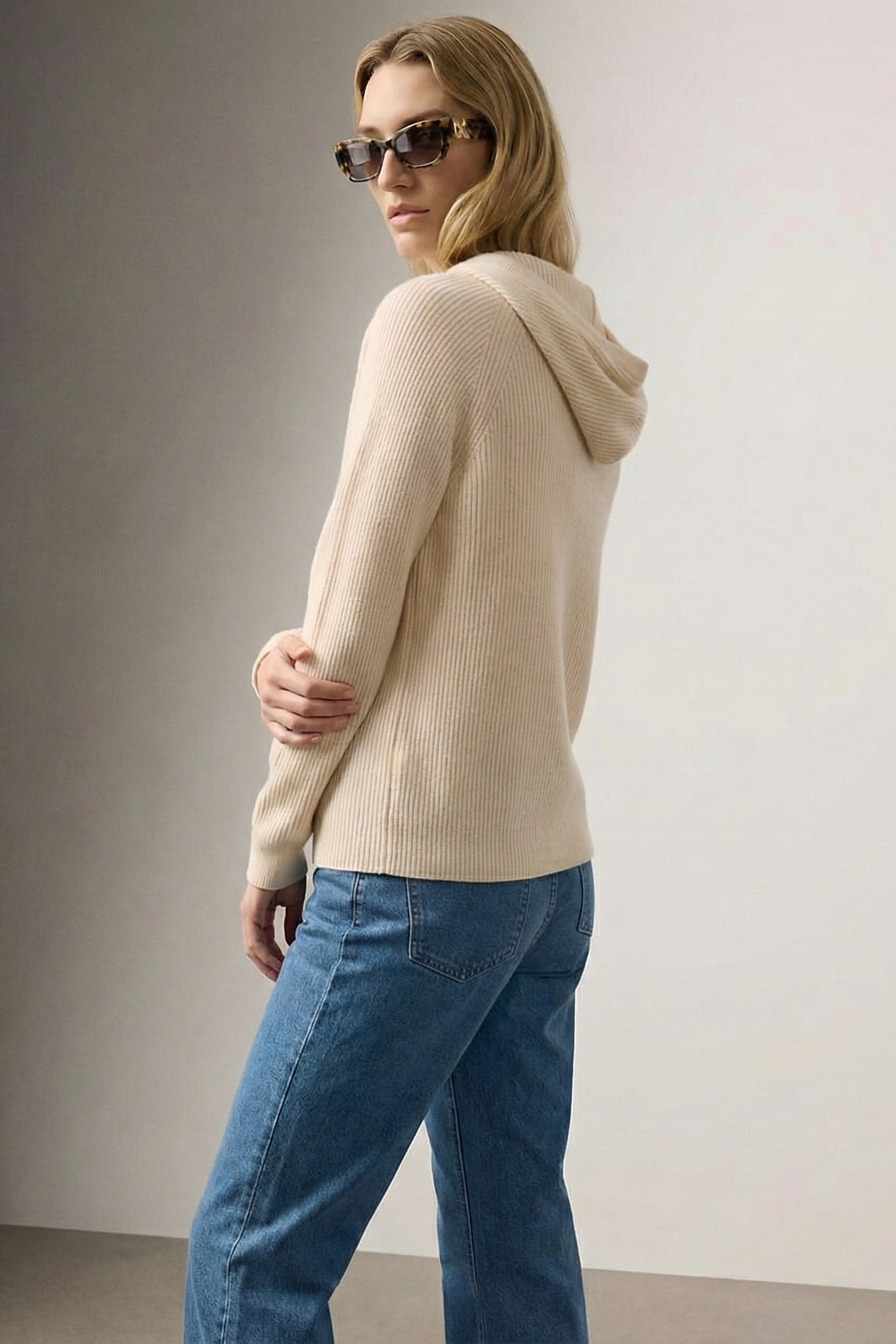 Women's Hoodie | Ribbed Knit with Drawcord - 6