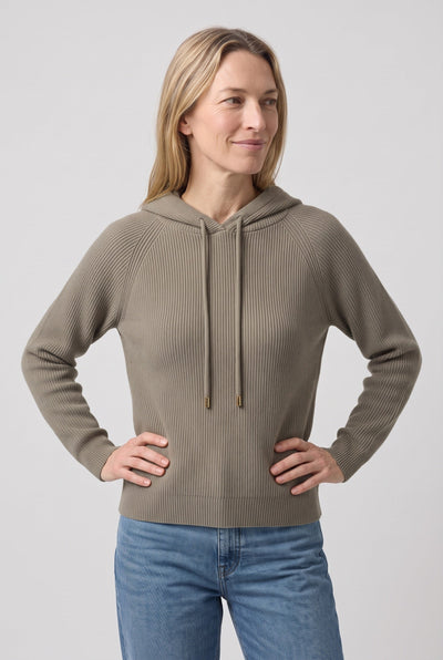 Women's Hoodie | Ribbed Knit with Drawcord - 8