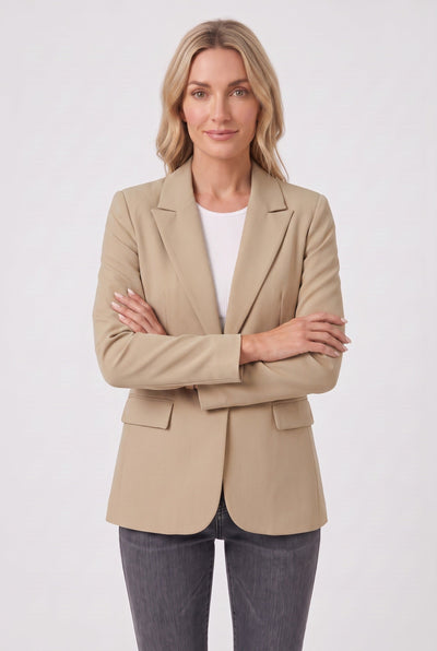 Women's Jacket | Single Button Blazer Notch Lapel - 8